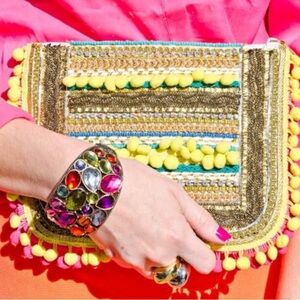 MATTHEW WILLIAMSON POM POM CLUTCH Purse Bag